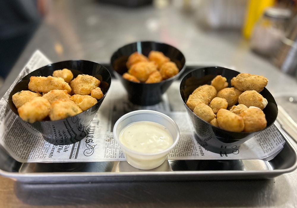 Fried Snacks With Dipping Sauce
